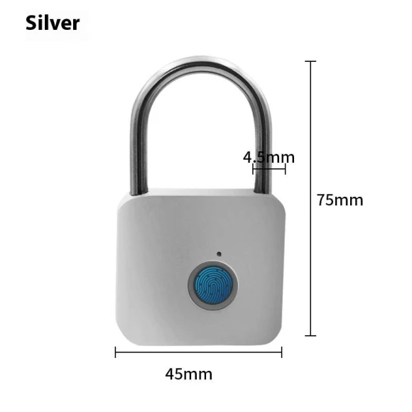 Waterproof Keyless Fingerprint Smart Padlock — Padlocks & Hasps, Three Degrees