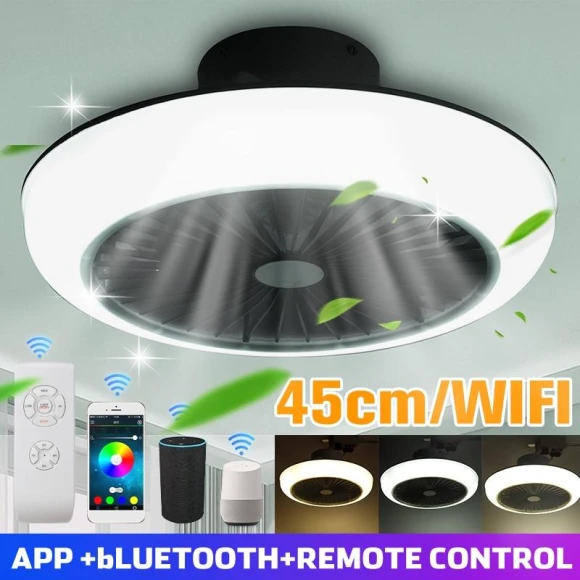 Adjustable Speed WiFi Smart Ceiling Fan with Light — Ceiling Fan Wall Controls, Pro DIY Tool
