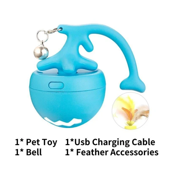 Electric Bone Fish Rolling Cat Ball Smart Moving Pet Toy — Cat Playthings, LuxeBead