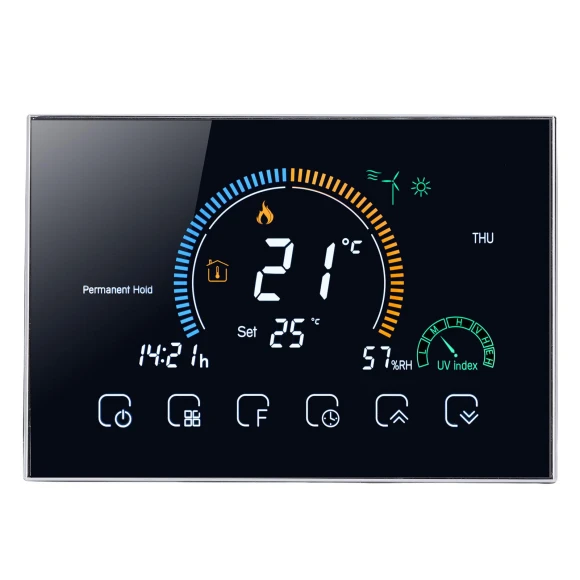 Programmable Smart WiFi Thermostat with LED Touch Screen — HVAC Controls, Fishine