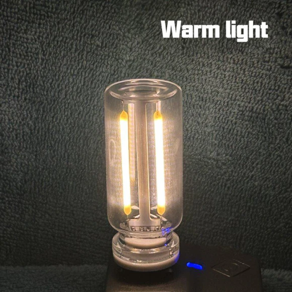 Retro USB LED Filament Bulb with Touch Dimming — Incandescent, Breaki