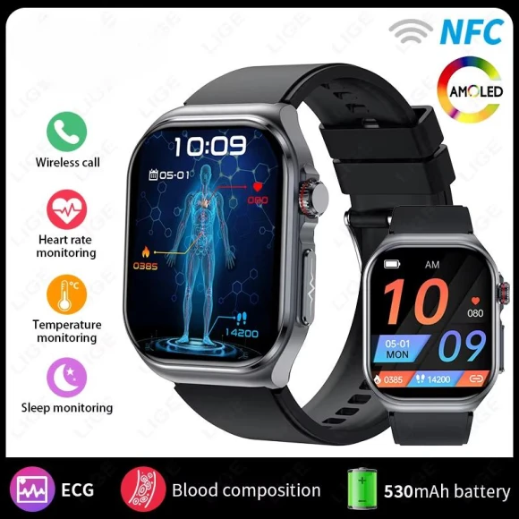 Smartwatch with AMOLED Display and Health Monitoring — Smartwatches, PRISMA