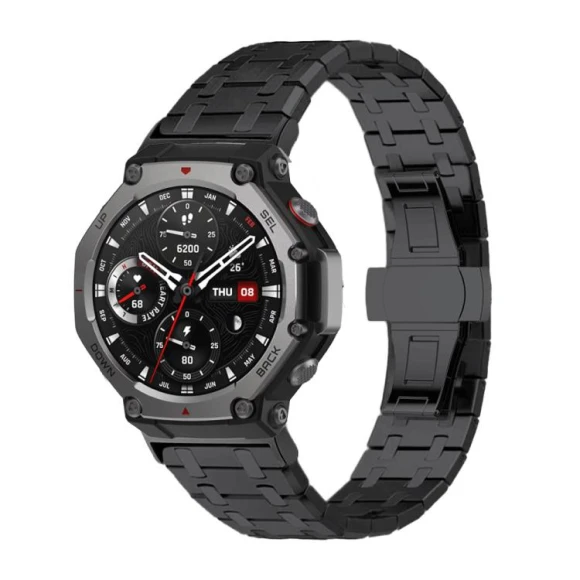 Butterfly Buckle Stainless Steel Watch Band — Bands, Amazfit