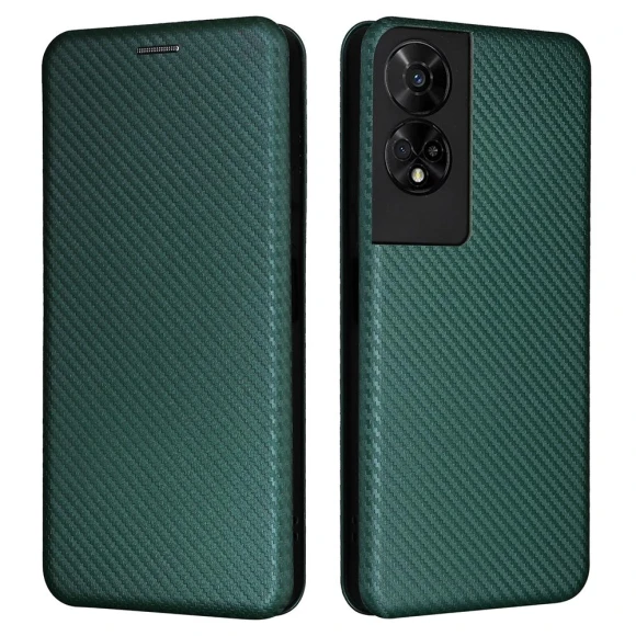 Leather Case Carbon Fiber Texture Stand Magnetic Closing Phone Cover — Basic Cases, Smartwatch 2025