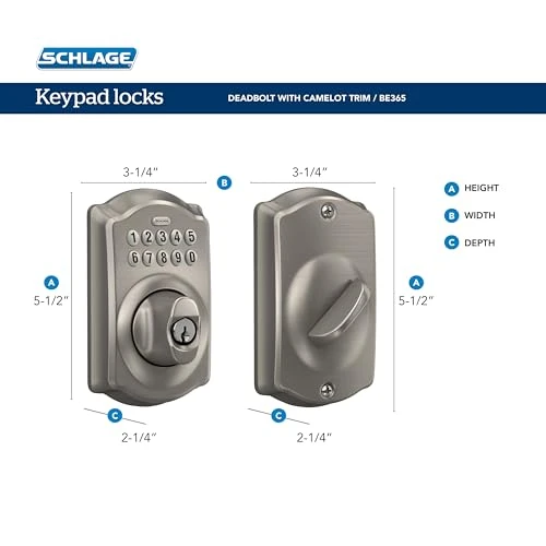 Electronic Keyless Entry Deadbolt — Deadbolts, SCHLAGE
