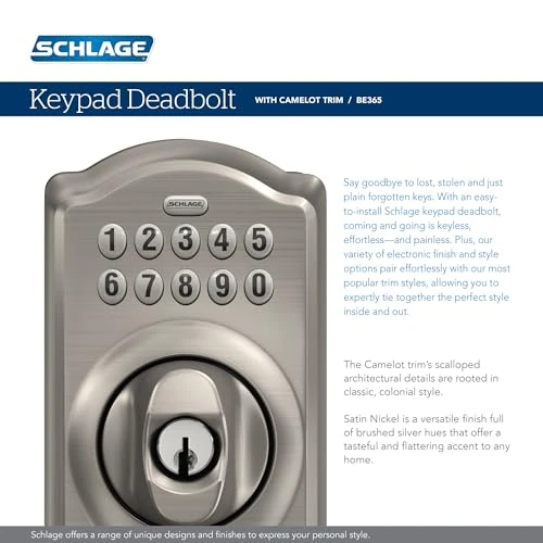 Electronic Keyless Entry Deadbolt — Deadbolts, SCHLAGE