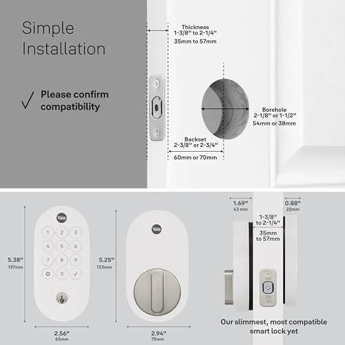 Matte Black Keyed Deadbolt Smart Lock — Deadbolts, Yale