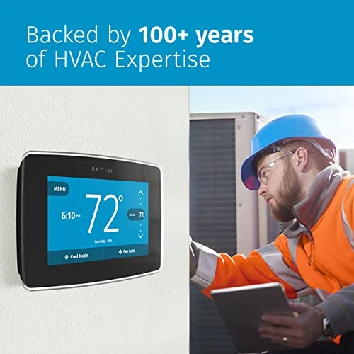 Smart Thermostat with Touchscreen Color Display — Smart Climate Control, Emerson