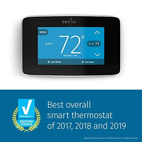 Smart Thermostat with Touchscreen Color Display — Smart Climate Control, Emerson