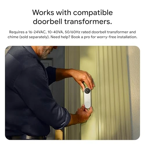 Wired Doorbell with 2K Video and Gemini — Smart Home Security, Google
