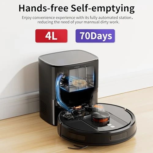 Robot Vacuum and Mop Combo with Self-Emptying — Smart Cleaning Robots, TRDIOL