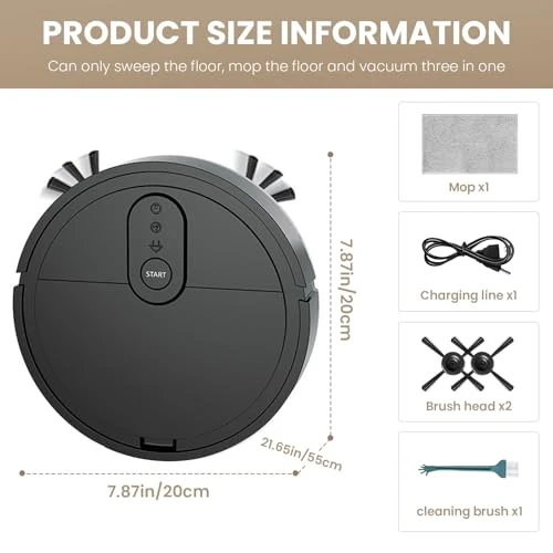 Robot Vacuum Cleaner with Automatic Dust Collection Base — Smart Cleaning Robots, Generic