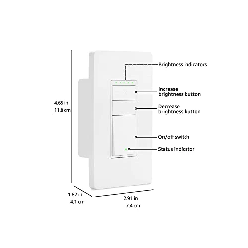 Smart Dimmer Switch, Single Pole — Dimmer Switches, Amazon Basics