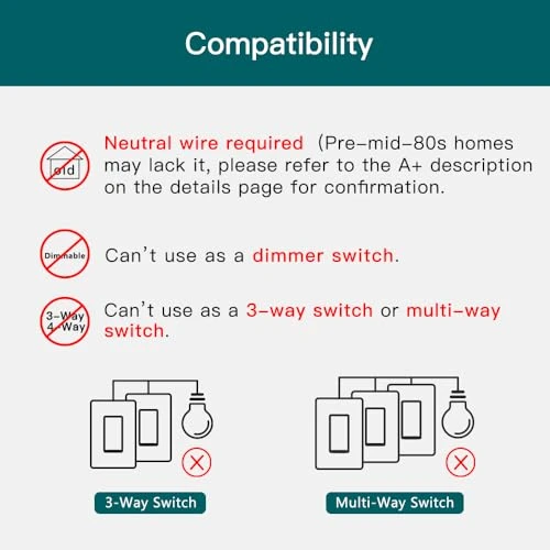 Smart Light Switch Single Pole — Lighting Controls, TREATLIFE