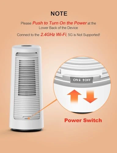 Smart Space Heater with Thermostat and RGB Night Light — Portable Electric Heaters, CLEVAST