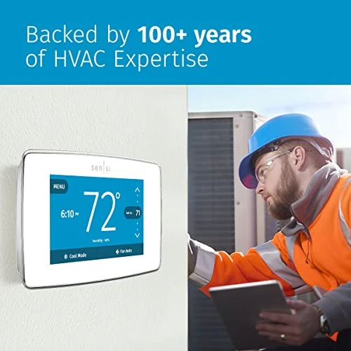 Smart Thermostat with Touchscreen Color Display — Smart Climate Control, Emerson