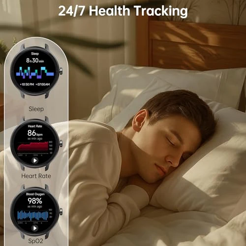 Smart Watch with AI Voice, Fitness Tracker, IP68 Waterproof — Smartwatches, KIBFLE