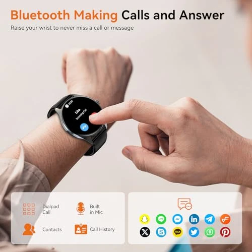 Smart Watch with AMOLED Display, 7-Day Battery, Bluetooth Calls, Heart Rate Monitor — Smartwatches, iBesi