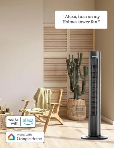 Smart Wi-Fi Connected Tower Fan — Smart Fan, HOLMES