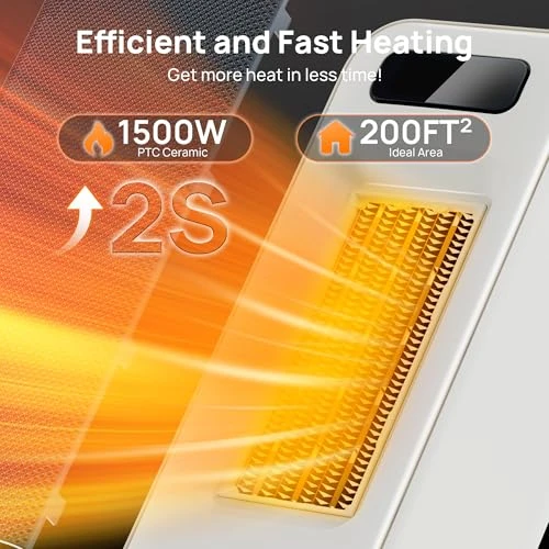 Space Heater with Thermostat, WiFi, and Voice Control, FLANUR