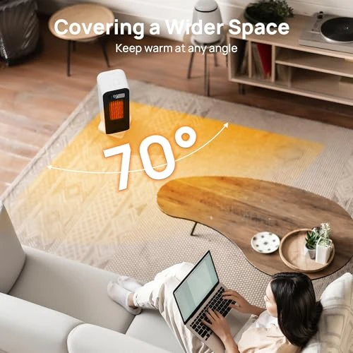 Space Heater with Thermostat, WiFi, and Voice Control, FLANUR