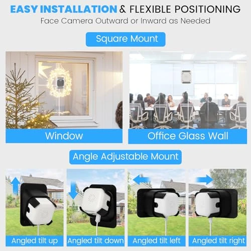Window Camera with Full Color Night Vision and 2-Way Audio — Outdoor Security Cameras, YUOIOYU