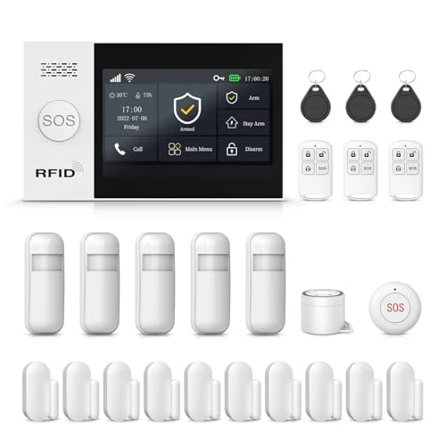 Wireless Home Security System with 4G SMS and App Alerts — Motion Sensor, PGST