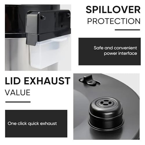 12-in-1 Electric Pressure Cooker 6 QT Stainless Steel Multi Cooker — Electric Pressure Cookers, DUMOS