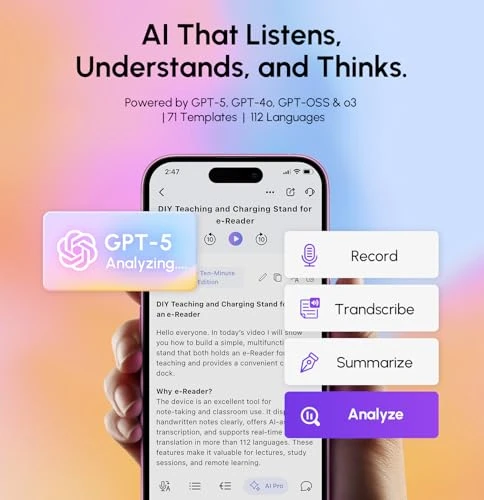 AI Voice Recorder with App Control, Transcription, and Summarization — Portable Audio Recorders, RECOLX