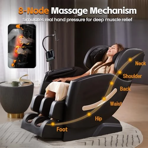 Full Body Recliner Massage Chair with Heating and Zero Gravity — Back Relief Solutions, VUYSUYVY