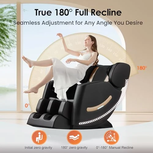 Full Body Recliner Massage Chair with Heating and Zero Gravity — Back Relief Solutions, VUYSUYVY