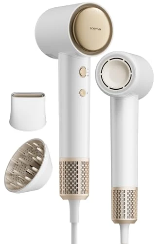 Hair Dryer with Diffuser, Ionic Professional High-Speed 1500W Low-Noise, Fast Drying, Travel Compact — Dryers & Accessories, TIDEWAY