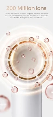 Hair Dryer with Diffuser, Ionic Professional High-Speed 1500W Low-Noise, Fast Drying, Travel Compact — Dryers & Accessories, TIDEWAY