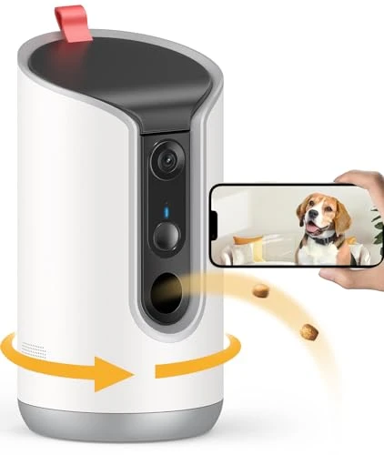 Pet Camera with Treat Dispenser — Automatic Pet Feeder, TKENPRO