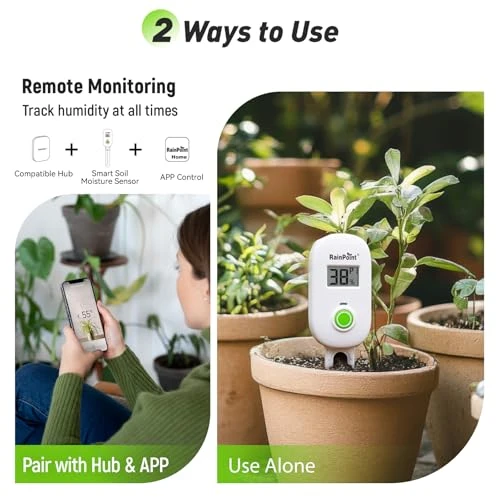 Smart Digital Wireless Plant Moisture Meter — Moisture Detection Tools, RainPoint