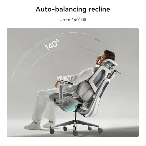 Smart Ergonomic Chair with Automated Lumbar Tracking, 4D Headrest, Ventilated Seat — Smart Chairs, Hbada