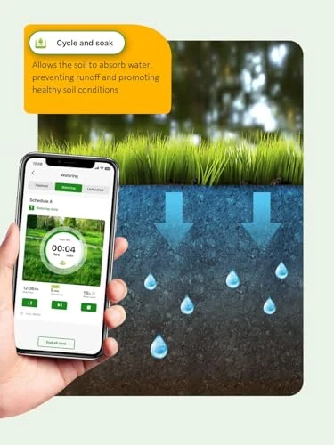 Smart Sprinkler Controller WiFi, 8 Zone Irrigation Controller Indoor with Automatic Weather-Based Watering — Controllers, HiOazo