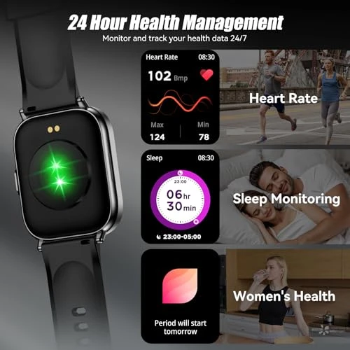 Smart Watch with HD Touchscreen, Bluetooth Calls, Fitness Tracking, and Health Monitoring — Smartwatches, ganopterygon