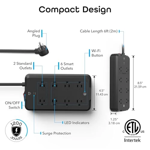 Surge Ultra Smart 6-Outlet Surge Protector — Power Solutions & Surge Protection, Geeni