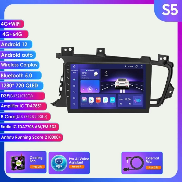 Car Multimedia Player with Android Auto — Navigation & GPS Accessories, Hizpo