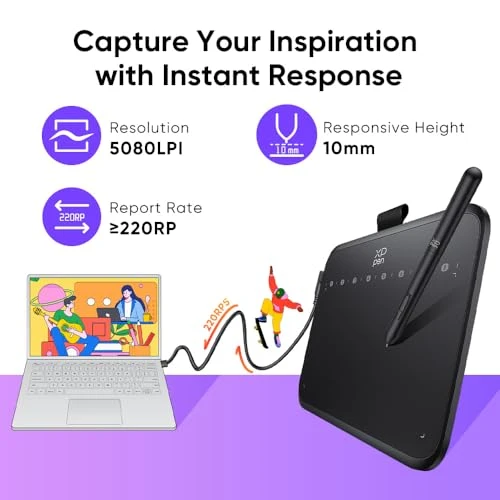 Drawing Tablet with Battery-Free Stylus — Digital Drawing Tools, XP-Pen