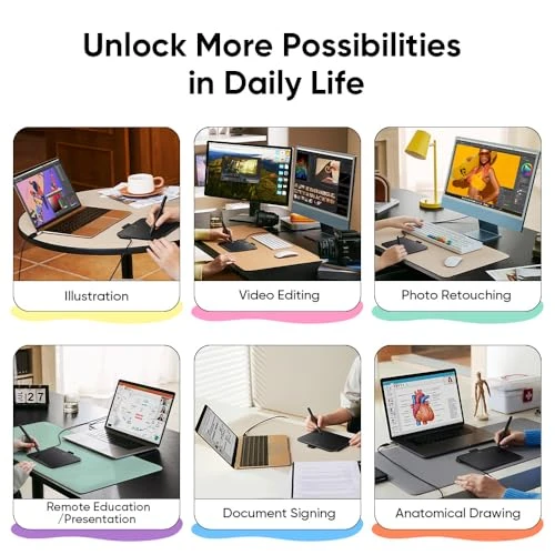 Drawing Tablet with Battery-Free Stylus — Digital Drawing Tools, XP-Pen