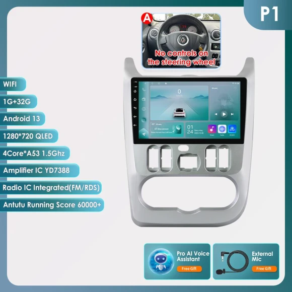 Car Multimedia System with AI CarPlay and Android Auto — In-Dash, Hizpo