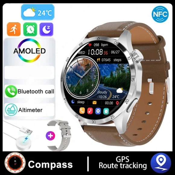 Smart Watch with AMOLED Display and Health Monitoring — Smartwatches, Zodvboz