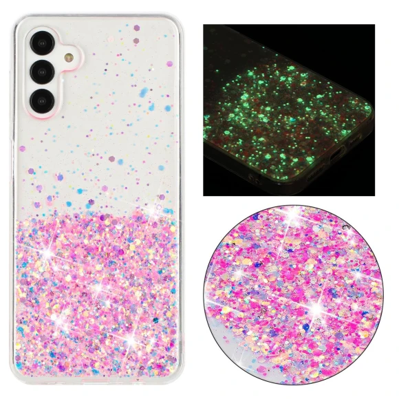 Soft TPU Case Glitter Sparkle Epoxy Glow In The Dark Phone Cover — Basic Cases, Samsung