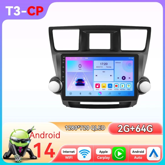 Android Car Multimedia Player with GPS Navigation and 4G — In-Dash, Hizpo