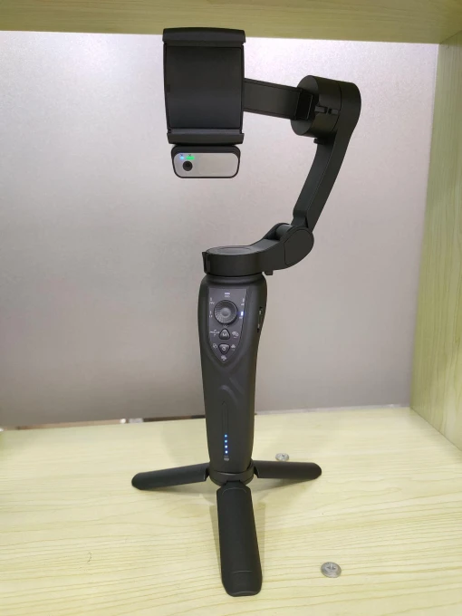 Folding 3-Axis Stabilizer with AI Face Tracking — Steady Shots, GadgetGrip