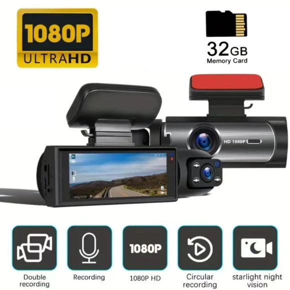 Front and Rear Car Dash Camera — Dashboard Cameras, COOKING-MALL