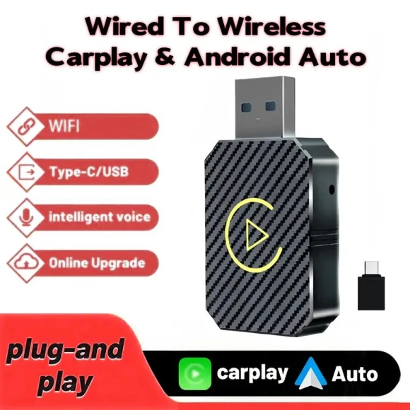 Mini Wireless Adapter for Apple CarPlay and Android Auto — Car Accessories & Gadgets, LIAESMART