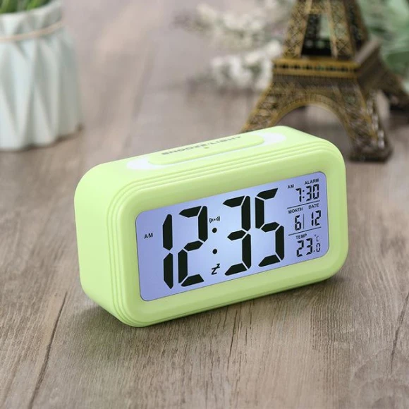 Multifunctional Digital Alarm Clock with LED Backlight — Clocks, Factory Discount Outlet